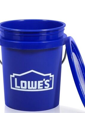 Lowe's Mini Blue Plastic Bucket w/Lid